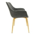 thumbnail image 4 of HomeStock Handcrafted Haven Modern Leather Dining Arm Chair With Gold Metal Legs Set of 4, 4 of 5