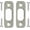 2 x Satin Brushed Nickel, variant on 2 Pack Deadbolt Strike Plate Door Backplate 1" x 2-1/4" Round Corner Satin Brushed Nickel, with 4 Screws 1-3/8"