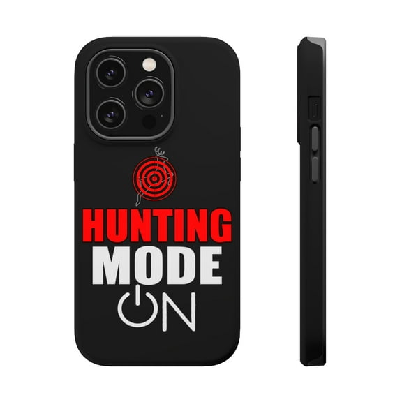 DistinctInk Tough Case for Apple iPhone 15 PRO (6.1" Screen), Compatible with MagSafe Charging - Hunting Mode - ON