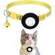 thumbnail image 1 of BR Collar para gato reflectante amarillo con cierre de seguridad y soporte para Airtag - 1 cm de ancho, 1 of 5
