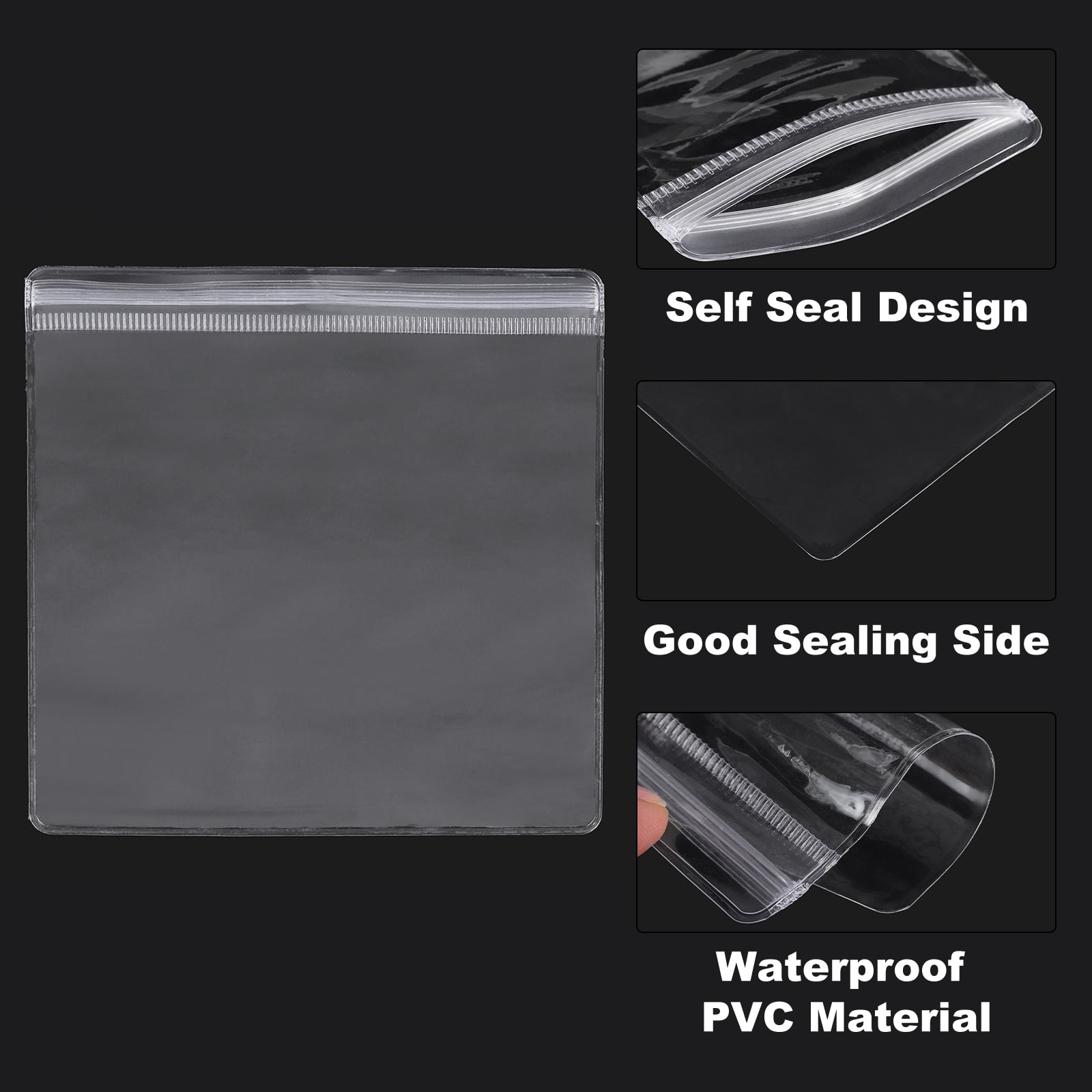 Unique Bargains Jewelry Bags Self Seal Pouches for Necklace Ring Packaging 4.7"x4.7"