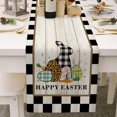 thumbnail image 1 of Easter Table Runners 13x70 Inches  Bunny Gnomes Linen Burlap Happy Easter Table Runners for Kitchen Holiday Party, 1 of 4
