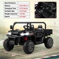 thumbnail image 2 of Gymax 12V 2 Seater Ride On UTV Dump Truck Remote w/ Electric Dump Bed & Shovel Black, 2 of 10