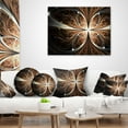 thumbnail image 4 of Designart Fractal Flower Brown Black Digital Art - Floral Throw Pillow - 18x18, 4 of 5