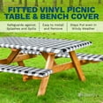 thumbnail image 4 of Sorfey Rectangle Picnic Table Cover Fitted Table Cloth with Bench Cover, 30" x 72" Burgundy, 4 of 7