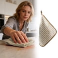 thumbnail image 2 of 9.84in Coffee Brown Kitchen Washcloths, Clearance, Super Absorbent Dish Wash Cloths Reusable Lint-Free Cleaning Rags for Household Dishwashing and Kitchen Cleaning(A), 2 of 9