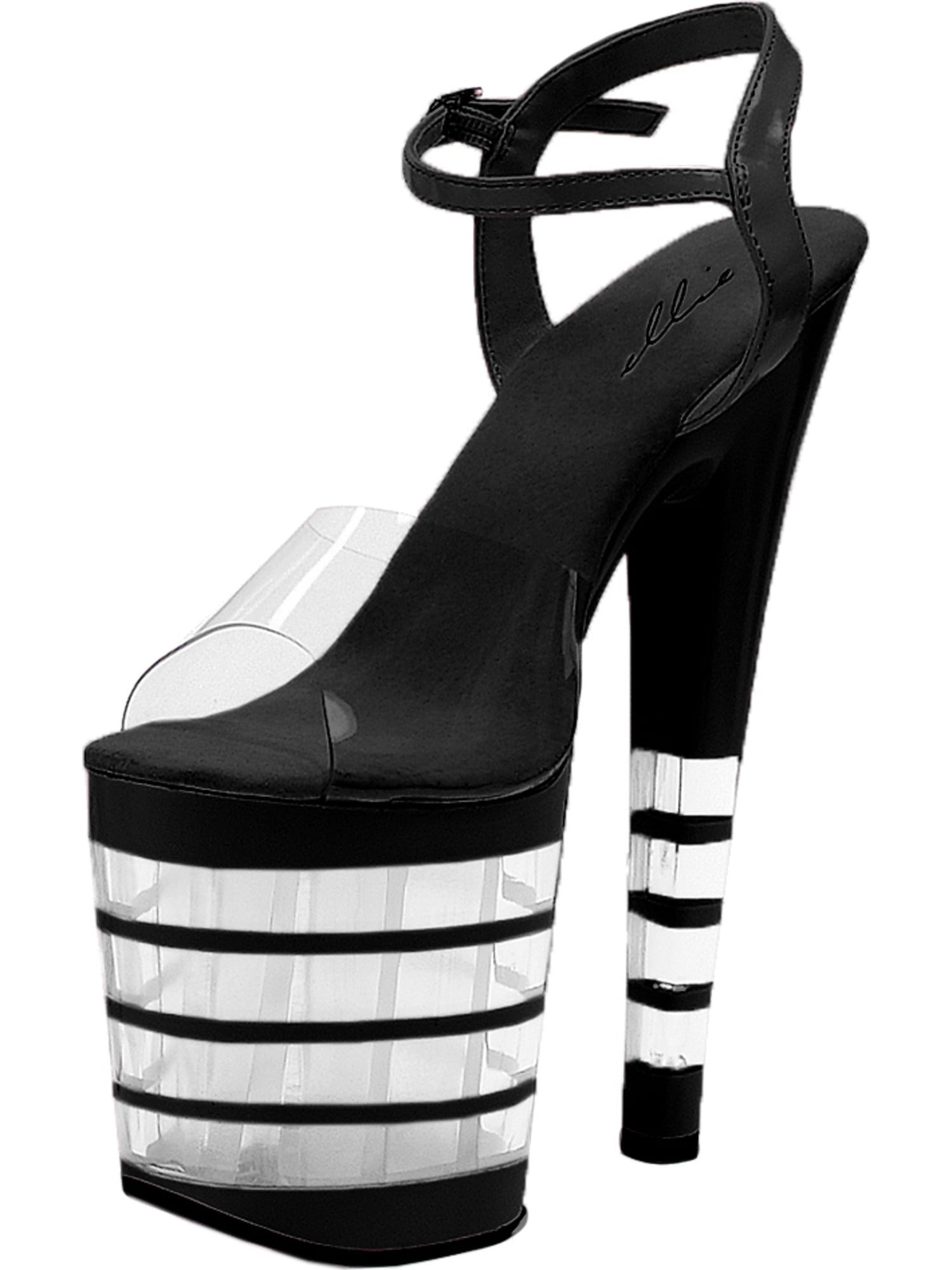 striped platform sandals