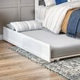 thumbnail image 2 of AFI Twin-XL Roll Out Wood Trundle Bed Frame with Wooden Slat Supports, White, 2 of 8