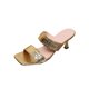 thumbnail image 1 of Mujeres Más Tamaño Pantalones Cortos Estilo Croc Brillante Patrón Tacones con Correa, Tacones con Correa Negros Abierto Dedo Del Pie Correa de Tobillo Primavera Verano, 1 of 9