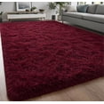 thumbnail image 4 of Nuttumico Large Burgundy Red Rug for Living Room, 5x8 Feet Large Fluffy Area Rugs for Bedroom, Thick Plush Carpet for Kids Room, Non-Slip Rectangle Fluffy Carpets for Home Decor, 4 of 8