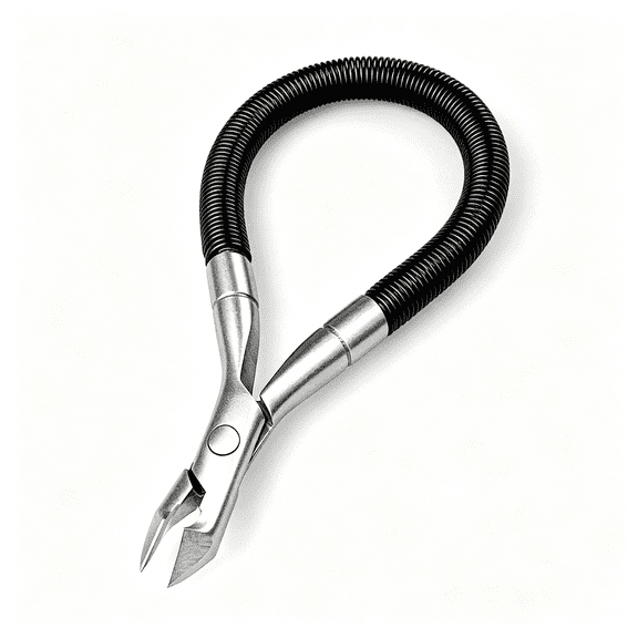 EXLEAF Black Grip & Snip Spiral Spring Cuticle Nipper, Pedicure Manicure Tools for Nails, Effortless Grip and Snip for Spiral Shear Dead Skin