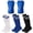 blue， black， white, variant on Hengguang 4 Pcs Soccer Shin Guards Set for Kids - Youth Protective Pads with 3 Pairs Socks, Lightweight Breathable Gear for Boys & Girls Ages 6-14