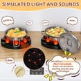 thumbnail image 6 of LAZY BUDDY Corner Play Kitchen, Wooden Kids Kitchen Playset with Light & Sound, Toddler Interactive Pretend Toy, 6 of 7