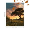 thumbnail image 3 of Sunset Meadow Tree Canvas Wall Art Print, Living Room Bedroom Kitchen Hallway Decor, 3 of 8