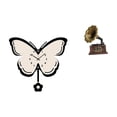 thumbnail image 1 of Reloj de pared de mariposa acrílica, escultura de resina vintage, adorno decorativo para oficina, comedor, habitación infantil, , inaugur, 1 of 8