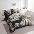 thumbnail image 3 of Homewish Woodland Animal Deer 7-Piece Twin Bedding Sets,Rustic Farmhouse Cabin Bedding Comforter Set,Old Wooden Board Sheet Sets For Men Women,Super Cozy Room Decor Reversible, 3 of 8