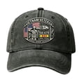thumbnail image 2 of Vintage Military Baseball Cap for Men, Black Polyester Dad Hat Adjustable Outdoor Sport Caps Daily Commute Gift for Him, 2 of 6