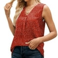 thumbnail image 2 of BUIgtTklOP Womens Tops For Summer Tunic Loose Casual Sleeveless V-Neck Solid, 2 of 6