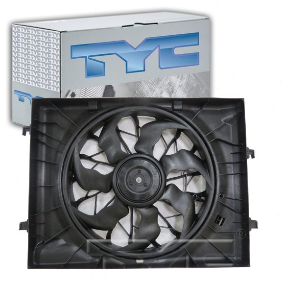 TYC Dual Radiator & Condenser Fan Assembly compatible with Kia Optima 2.4L L4 2016-2020
