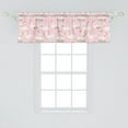 thumbnail image 2 of Ambesonne Swans Window Valance, Royalty Animal with Crown, 54" X 18", Rose Pink, 2 of 3