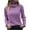 A-Purple, variant on Women's Turtleneck Sweaters Casual Oversized Knitted Pullover Long Sleeve Sweater Fall Winter Clothing A-Purple XL