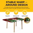 thumbnail image 4 of Christmas Snowman Table Cloths for 4 Foot Rectangle Tables, Winter Xmas Trees Red Black Plaid Snow Patio Waterproof Elastic Fitted Tablecloths, Washable Rectangular Table Cover for Camping, 4 of 8