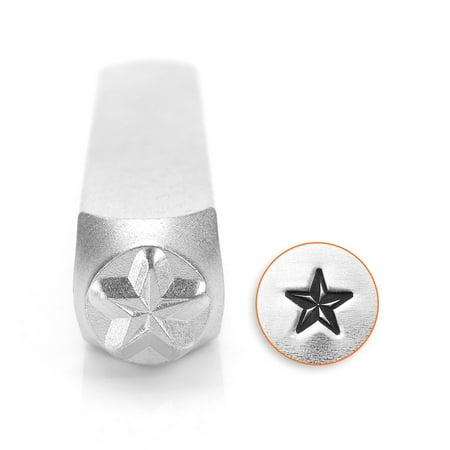 ImpressArt Metal Punch Stamp, Nautical Star 6mm (1/4 Inch), 1 Piece, (Best Metal For Stamping)