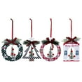 thumbnail image 2 of Christmas Plaid Hanging Wreath Decorations for Xmas Tree Fireplace Window Indoor Outdoor Decor, 2 of 7