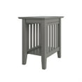 thumbnail image 3 of AFI Mission Solid Hardwood Side Table Set of 2 Grey, 3 of 5
