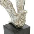 thumbnail image 5 of 14", 9", 14"H Silver Polystone Bird Sculpture, by DecMode (3 Count), 5 of 10