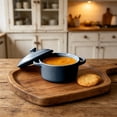thumbnail image 7 of Guodhu Ceramic Small Casserole Pot with Lid, Gray Dual-Handle Mini Cocotte for Baking, Roasting, and Serving, Oven Safe Cookware for Individual Meals, 8 oz(Gray), 7 of 7