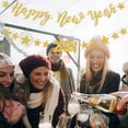 thumbnail image 4 of Happy New Year 2024 Flag, Gold Glitter Cheers to 2024 Sign, Shiny Elegant Hanging Decorations for Home or Party, 4 of 6