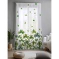 thumbnail image 2 of Sheer Curtains 108 Inches Long, St. Patrick's Day Semi Sheer Curtains Light Filtering Window Treatment, Lucky Shamrock Spring Botanical Privacy Voile Drapes for Living Room Bedroom 52x108 Inch, 2 of 7