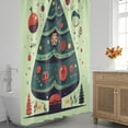 thumbnail image 3 of The Christmas Interesting Shower Curtain for Bathroom Shower Curtain Set with 12 Hooks Waterproof Fabric Bath Curtain for Bathtub Restroom Decor, 72 X 72 in, 3 of 6