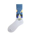 thumbnail image 1 of Happy Funny-calcetines Unisex con pintura de OVNI, astronauta, cohete espacial, estrella de la guerra, ropa de calle, vestido de monopatín de algodón para hombre, 1 of 4