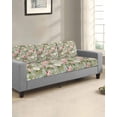 thumbnail image 2 of White Pink Flower Couch Cushion Covers Stretch, Washable Sofa Seat Covers Individual Seat Cushion Sofa Slipcovers Shabby Chic Spring Vintage Leaf Green Couch Cover Furniture Protector L-1PCS, 2 of 7
