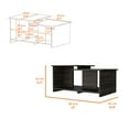 thumbnail image 6 of FM FURNITURE Waycross Coffee Table, One Large Shelf, Two Table Tops, 6 of 8
