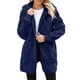 thumbnail image 2 of Chaqueta de Mujer con Cremallera, Bolsillos, Sudadera Larga Extragrande con Capucha, Mangas Largas y Suave, Abrigo de Peluche Cálido Azul L, 2 of 8