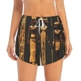 thumbnail image 2 of Fotbe Ancient Egyptian Hieroglyph Pattern Womens High Waist Running Shorts Athletic Workout Quick Dry Shorts for Women with Pockets Gym Yoga Summer Shorts-X-Large, 2 of 7
