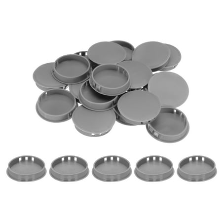 

30pcs Nylon Plastic Hole Plugs 2 (50mm) Round Drill Screw Hole Plugs Covers for Kitchen Cabinet Furniture Deep Grey