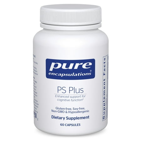 Pure Encapsulations PS Plus | Hypoallergenic Formula for Memory, Brain Processing and Overall Cognitive Function | 60 Capsules