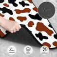 thumbnail image 3 of Honeii Brown Black Cow Print Car Foot Mat Four-Piece Set - Front & Rear Universal Car Floor Mats for SUVs, Trucks, Sedans, 3 of 7
