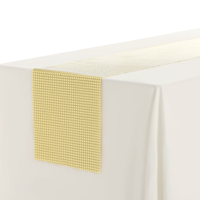 REGALWOVEN 1 Pack Table Runner Long Sequin Table Runners for Home Decor Champagne 13'x71'