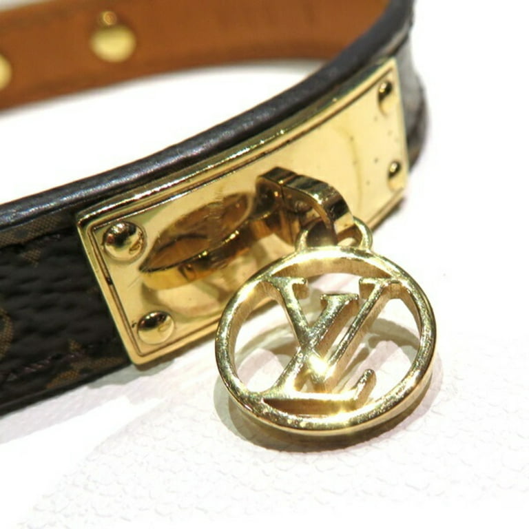 Authenticated Used Louis Vuitton Monogram Brasserie Logomania Bracelet  M4150 Unisex Accessories 