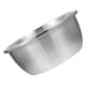 thumbnail image 3 of GOOHOCHY Colador de cocina: Cuenco de acero inoxidable - Cesta de drenaje de 26 cm - Colador de arroz para lavar y escurrir verduras, frutas y pasta., 3 of 8