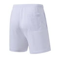 thumbnail image 3 of Tyhengta Men's Athletic Shorts Basketball Workout Gym Quick Dry Shorts Lightweight Mesh Running Shorts Tennis White S, 3 of 6