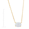 thumbnail image 4 of Women's Welry Created Oval Opal Pendant Necklace in 10kt Yellow Gold, 17", 4 of 5