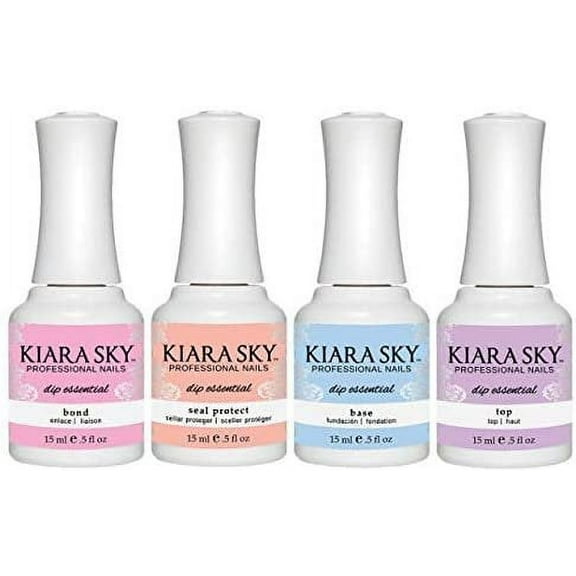 Kiara Sky Dipping Powder Essentials Kit Steps 1-4, 0.5oz
