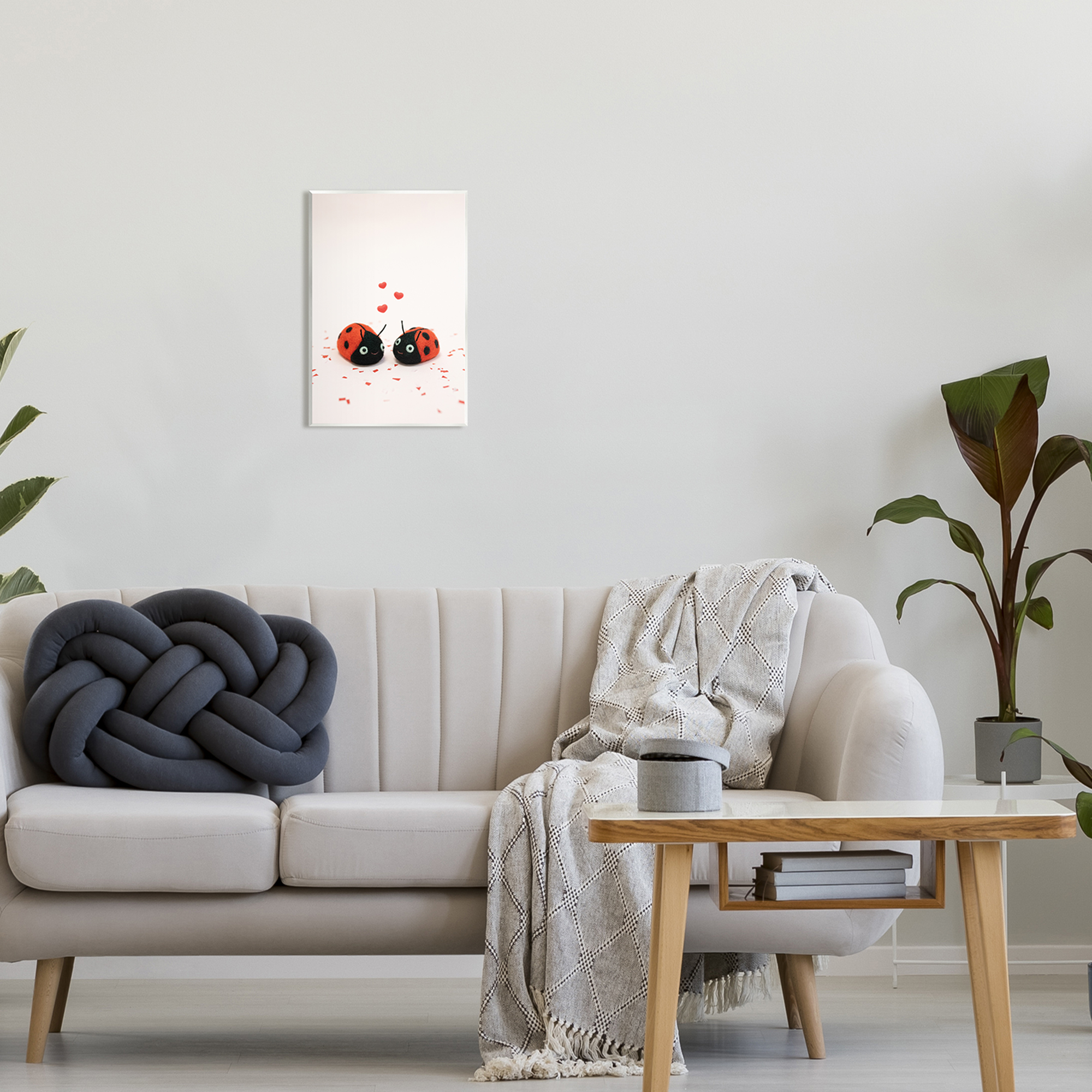 Stupell Industries Ladybugs Valentine's Hearts Holiday Photography Unframed Art Print Wall Art