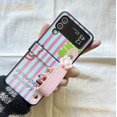 thumbnail image 3 of Funda con correa de muñeca para Samsung Galaxy Z Flip 5 Z Flip3 Zflip3 Flip4 Zflip5, funda con pintura Floral al óleo Kawaii, estética coreana, 3 of 4